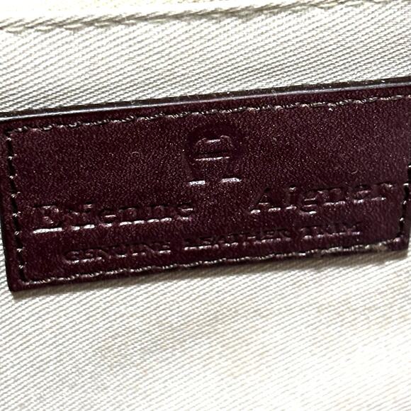 Etienne Aigner 2-way bag satchel crossbody wicker & leather summertime purse 70s - Picture 5 of 11